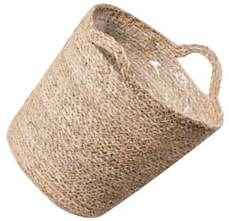 OFFSCH Geflochtener Pflanzkorb Handgewebt Klein Pflanzenkorb Aus Natürlichem Seegras Aufbewahrungskorb Für Zimmerpflanzen Vielseitig Einsetzbar Für Wohnräume Und Büro