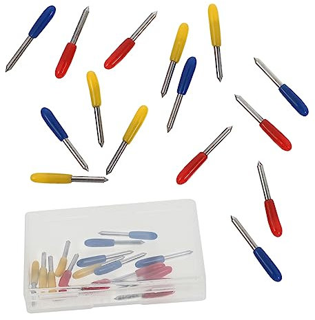 LABRIMP 15pièces Outils De Découpe pour Machines De Découpe Vinyle Et Tissus Lames De Remplacement pour Cutter Plotter