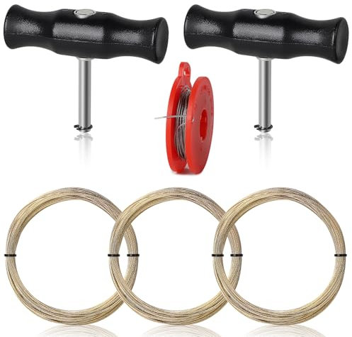 efuturetime 6 Pièces Outils de Dépose de Pare Brise avec 2 Poignée et 4 Fils de Coupe pour Reparation Pare Brise