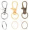 Schlüsselring Klein 120Stk Karabiner Schlüsselanhänger Basteln Selber Machen Ringe Karabinerhaken mit Drehgelenk(Silber/Golden/Retro)