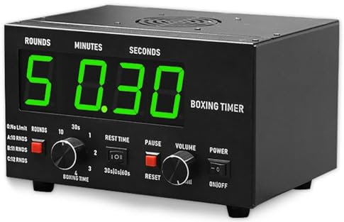 Minuteur d'intervalle avec affichage LED - Son et temps d'entraînement réglables pour boxe, MMA et kickboxing