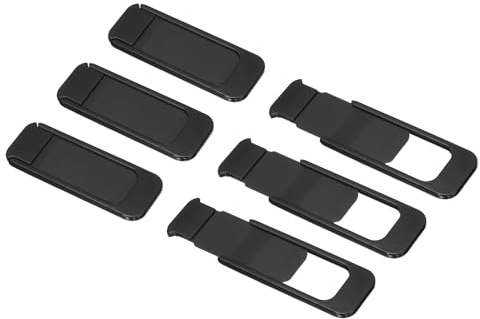 Nexarelle 6Pcs Computer Camera Cover Slide, (0.079 Thickness, Black), Ultra-Thin Laptop Camera Blocker Protecting Privacy and Security for Various Tablet/Desktop/Smartphone/PC Accessories