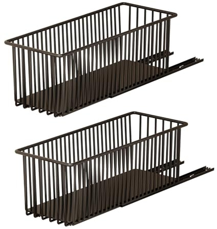 GarveeLife 2 Pack Pull Out Kitchen Cupboard Organiser, 16.2 x 6 x 6.4 Inch