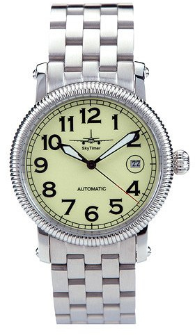 SkyTimer Fliegeruhr 507685019 - Automatik, Edelstahlband, Zifferblatt Luminous