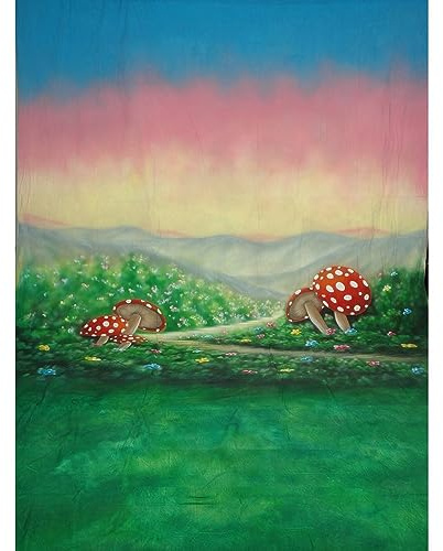 Walimex pro Motiv-Stoffhintergrund 3 x 6 m 'Alice' 2in1 Fotohintergrund aus Baumwolle 140 g/qm handgefertigt mit Tunnel und ohne Mittelnaht