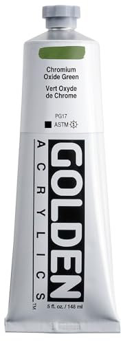 Oro 0001060-3 5 oz Pintura de cuerpo pesado Acr-lico - Oxido de Cromo Verde