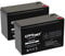 Expertpower 12 V Alarme Batteries