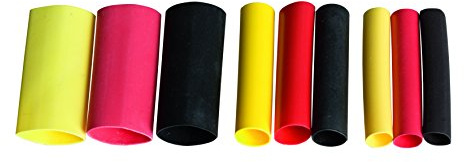 Rapid 5-10mm Heat Shrink Tubes, 2:1 Ratio, Set of 34, Assorted Colours and Sizes, 24947500