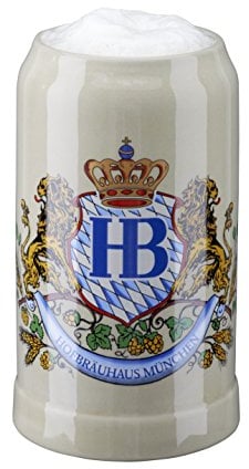 HB Hofbräuhaus München Chope de bière allemande Munich Hofbräuhaus München HB 1 litre King Werk KI 1000059