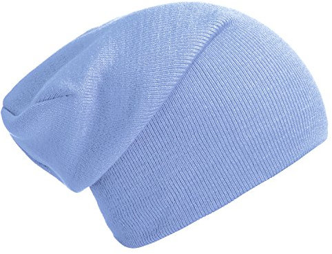 DonDon Mütze Herren Mütze Damen Wintermütze Slouch Beanie - Himmelblau