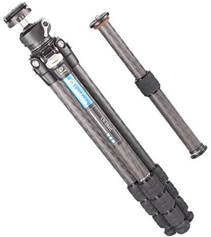 Leofoto - Ranger - Trípode de Carbono con Cabeza esférica - Ligero - Patas Ajustables en 3 ángulos - Ideal para fotografía Macro - LS-284C+LH-30 Negro