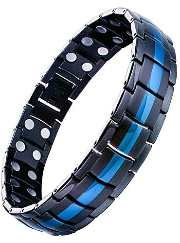 Jeracol Magnetarmband Herren, Titanstahl Magnet Armband Heilung Herren mit Ultra-Stärke von 3500 Gauss-Magneten, verstellbares Armband mit Entfernungswerkzeug und Schmuck-Geschenkbox