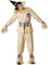 dressforfun 901035 Vogelscheuche Kostüm, Strohpuppe Verkleidung für Damen Herren, mit Hut und Kunststroh, für Fasching Karneval Halloween, beige - diverse Größen - (S | Nr. 304600)