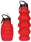 PenghaiYunfei Botella de agua de viaje plegable de 18 onzas, botellas de agua plegables de silicona sin BPA reutilizables para gimnasio, camping, senderismo, (rojo)