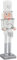 Cepewa Figurine casse-noisette en bois, composée de tambour, 38 cm, blanc et argenté, décoration de Noël, style des Monts Métallifères, concasseur à noix, 1 pièce