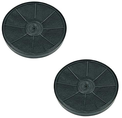 DL-pro Carbon Filters for AEG Electrolux, Whirlpool, Indesit, Miele, Faber Cooker Hood - EFF54, 2 Pieces, Round, 34 mm Height, 233 mm Diameter