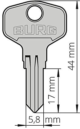BURG Schlüsselrohling Typ F (VE 20Stk.)