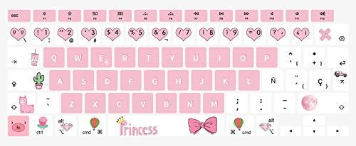 MMDW A2179 - Custodia protettiva in silicone per tastiera MacBook Air 13 con Touch ID A2337 M1 Chip Europeo (versione 2020), colore: Rosa