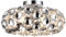 Deckenleuchte Wohnzimmer Chrom Kugellampe Innen, Acryldekor, LED 3x 5,5 Watt 3x 470 warmweiß, DxH 48 x 23 cm