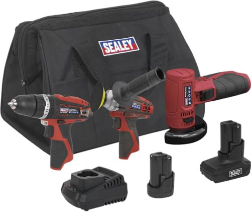 Sealey CP1200COMBO7 3 x 12V Cordless Power Tool Combo Kit
