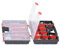 Kistenberg Sortimentskasten Kleinteilemagazin Sortierbox Sortierkasten Doppelorganisatoren für Kleinteile (herausnehmbare Trennwände, transparenter Deckel, klappbar, 390 x 290 x 130 mm)