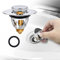 pop up sink plugs basin plug ​sink waste stainless steel push-type bounce core drain filter bath plug ​pop up hair catcher-34-39mm