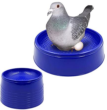 Ecjiuyi 8 Stück Taubennestschüssel, Kunststoff-Vogelnest, Vogelkäfig, Brutnest für Renntauben, Tauben, Wachteln und kleine Vögel, Haustierkäfigzubehör