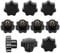 LANER 10PCS M6 Black Plastic Star Shape Head Female Thread Clamping Knob Handle Knob Clamping Nuts Knob Grip Handle for Machine Tool, Female Threaded Nuts Knob Grip Thumbscrew Knurled Knobs