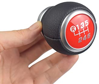 Auto 6 Gang Schaltgetriebe Schaltknauf passend für Subaru Impreza WRX STI 2009–2018 Auto-Styling-Zubehör (6 R-Upon Rot)