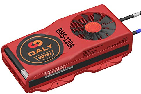 Daly Smart BMS 7S Li-Ion 24V 120A, Placa Protección Inteligente de Batería de Litio, con Bluetooth, Equilibrio, Ventilador para Almacenamiento de Energía Solar en el hoga, Inversor