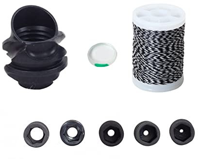SOPOGER Bogenschießen 37/45 Hooed Degree Peep Sight Kit 6X 8X Klärer und 5 Größen Blende Innenkernlinse Bogen Jagd Zubehör Peep Sight für Compound Bogen Servierschnur (schwarz, 37 Grad 4X/6X)