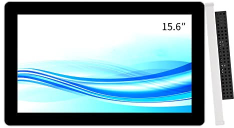 GreenTouch 15.6 Inch Open-Frame Touchscreen LCD Monitor - Capacitive PCAP Touch -1920x1080-16:9-Black and Silver Bezel