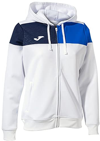 Joma Jacke mit kapuze frau Crew V weiss knigsblau marineblau