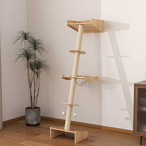 190cm Hoch Kratzbaum, Zum Anlehnen An Die Wand Katzen-kletterturm, Mit Baumelnder Ball, Für Indoor-Katzen/kätzchen Mittelgroßer Katzen