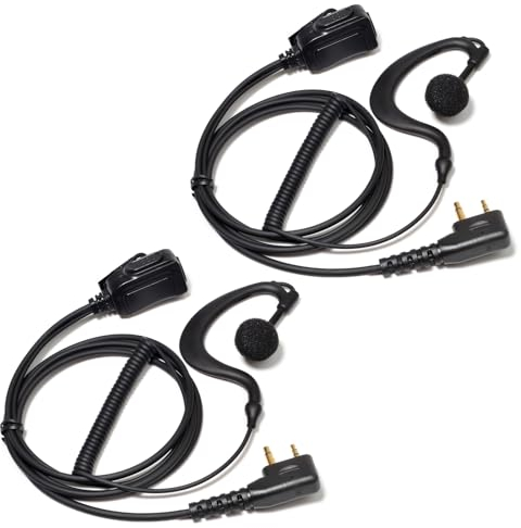 HYSHIKRA G-Form Kopfhörer Headset Kompatibel mit Midland G7 pro G8 G9 pro M24 M24 Plus M48 M99 G6 XT G7 XTR | Security Softair (2, G-förmig)