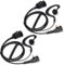 HYSHIKRA Micrófono Auricular Forma en G Compatible con Midland G7 Pro G8 G9 Pro M24 M24 Plus M48 M99 G6 XT G7 XTR | Supervisión de Seguridad Softair (2, Forma de G)