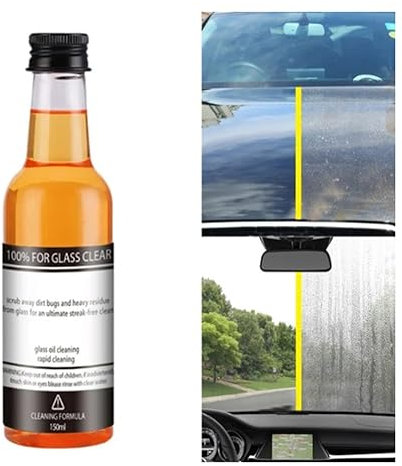 Glass Oil Film Remover, Car Mounted Glass Oil Film Remover, Car Windshield Cleaner, Car Window Oil Film Cleaner and Glass Polisher (1PCS)