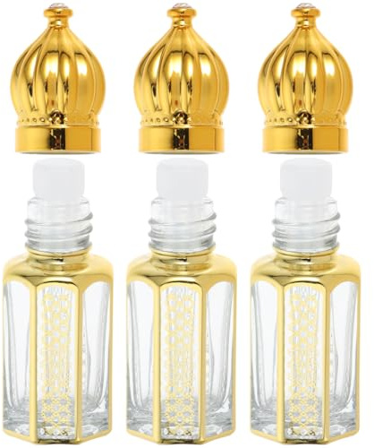 DOITOOL Lot De 3 Flacons Compte-Gouttes Pour Huiles Essentielles En Verre Anti-Uv Bouteilles De Parfum Rechargeables Portables Pour Voyage Et Usage Domestique