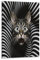 KeAan Zebra Striped Cat Poster Wallscroll Wandbanner Für Dekorative Rollbild Wandbild Stoff Poster Leinwand Wandkunst Wand-Deko Leinwandbilder Ölgemälde 16x24inch(40x60cm)