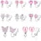 Clip Ohrringe 8 Paar Ohrclips Kinder Ohne Ohrlöcher Clip on Ohrringe Mädchen mit Schmetterlinge Blumen Liebe Schildkröten Hypoallergene Ohrclips für Kinder Mädchen Geschenk (Kombination 1)