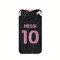 Slrioks MESSl Schutzhülle für iPhone 15 Pro Max, Trikot, dünn, weich, Kunstleder, stoßfest, Schwarz Soccer Phone Case