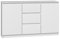 Home Collective Kommode, Schlafzimmer Flur, Schrank, Sideboard, Highboard mit 3 Schubladen und 2 Türen, Breite 120 cm Höhe 75 | Weiß