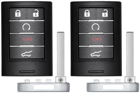 Vurkcy Llavero de repuesto para SRX ATS XTS ELR 2010-2015, NBG009768T, 2 piezas