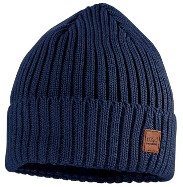 maximo Kids-Mütze, Rippe,Jerseyfutter Umschlagrand Made in Germany Merino