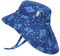 Jan & Jul Jungen Schnell trocknender Sonnenhut mit Nackenschutz für Schwimmen, Strandhut für Kleinkinder und Kinder (L: 2-5 Jahre, Manta Ray)