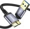 Dreaazhi USB 3.0 Micro B Kable 0.5M, USB3.0A anf Micro B 5Gbps Externe Festplattenkabel Geflecht, Kompatibel mit Toshiba, WD, Seagate Festplatte, Samsung Galaxy S5/ Note 3/Note Pro 12,2 usw
