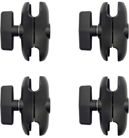 Gvvsjgdbis 4 pz 9CM Lunghezza Lega di Alluminio Doppia Presa Braccio per RAM con 1.5 Pollice Ball Base Mount Moto Camera Estensione Braccio