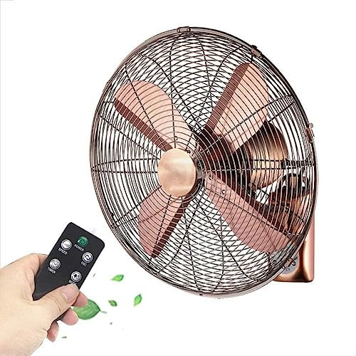 OWOHYG Wall Mounted Fan, Wall Mount Fans,retro Metal Cooling Wall Fan,Durable and wear-resistant,50W Industrial Heavy-Duty Electric Fan (White 45cm/18in)