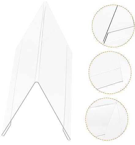 Sewroro Placa de Nombre de Escritorio de Acrílico Transparente Soporte Resistente para Reuniones Exhibidor de para Eventos y Etiquetas