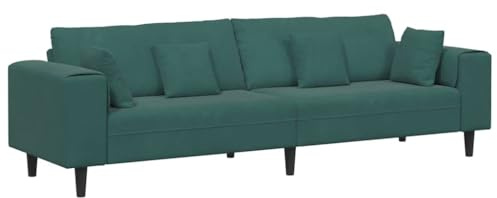 vidaXL Modern 4-Seater Sofa in Dark Green Velvet - Stylish Comfort for Your Home